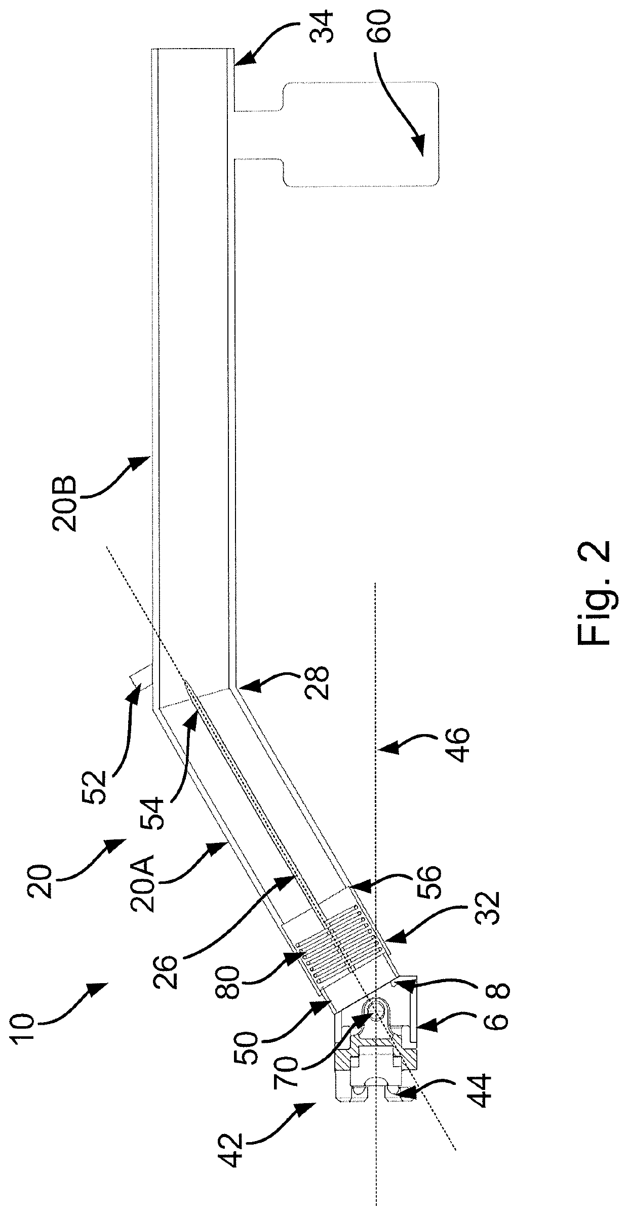 Acetabular reamer handle and method of reaming an acetabulum