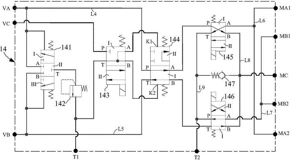 A closed hydraulic transmission system