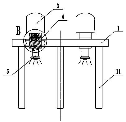 Wooden door spraying device