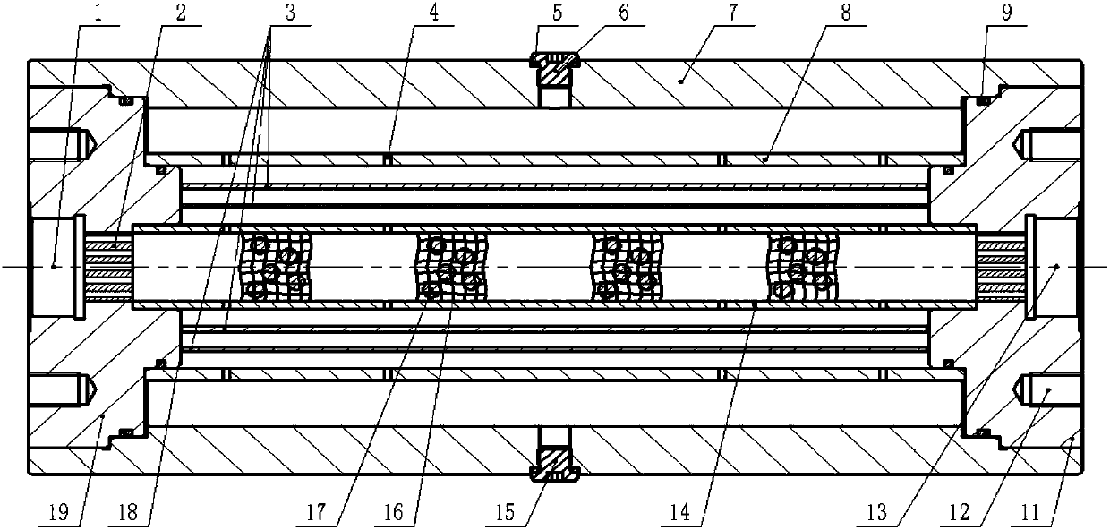 A wide-spectrum fluid pressure pulsation attenuator for a composite hydraulic system