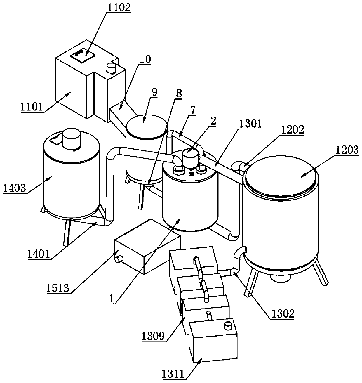 Environment-friendly rapid preparation device for harmless asphalt and asphalt preparation method