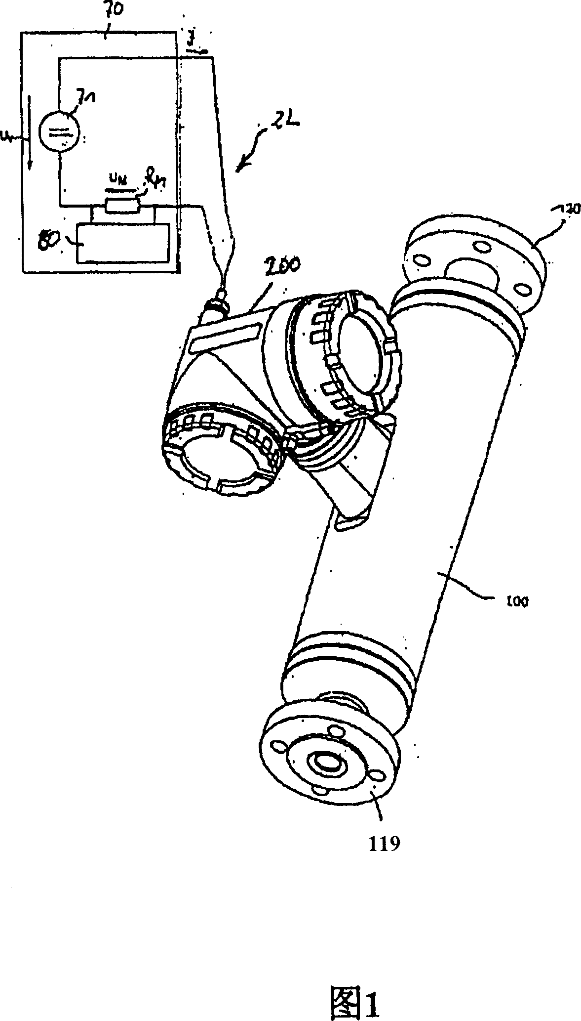 Electronic system for a field device that is fed by an external electric energy supply