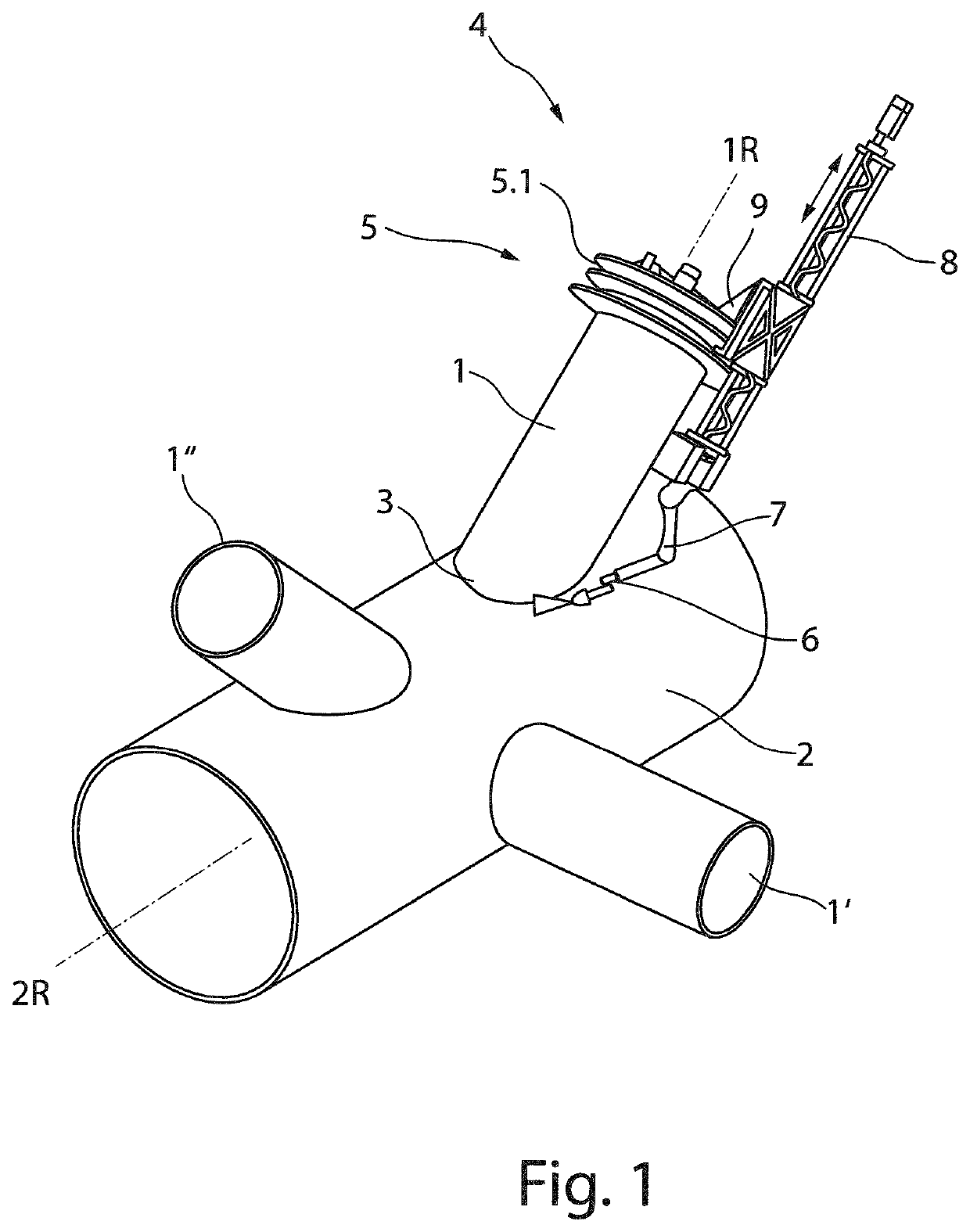 Welding assembly for permanent joining of a first tubular component with a second component