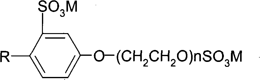 Alkyl phenol sulfonic polyoxyethylene ether sulfate and preparation thereof
