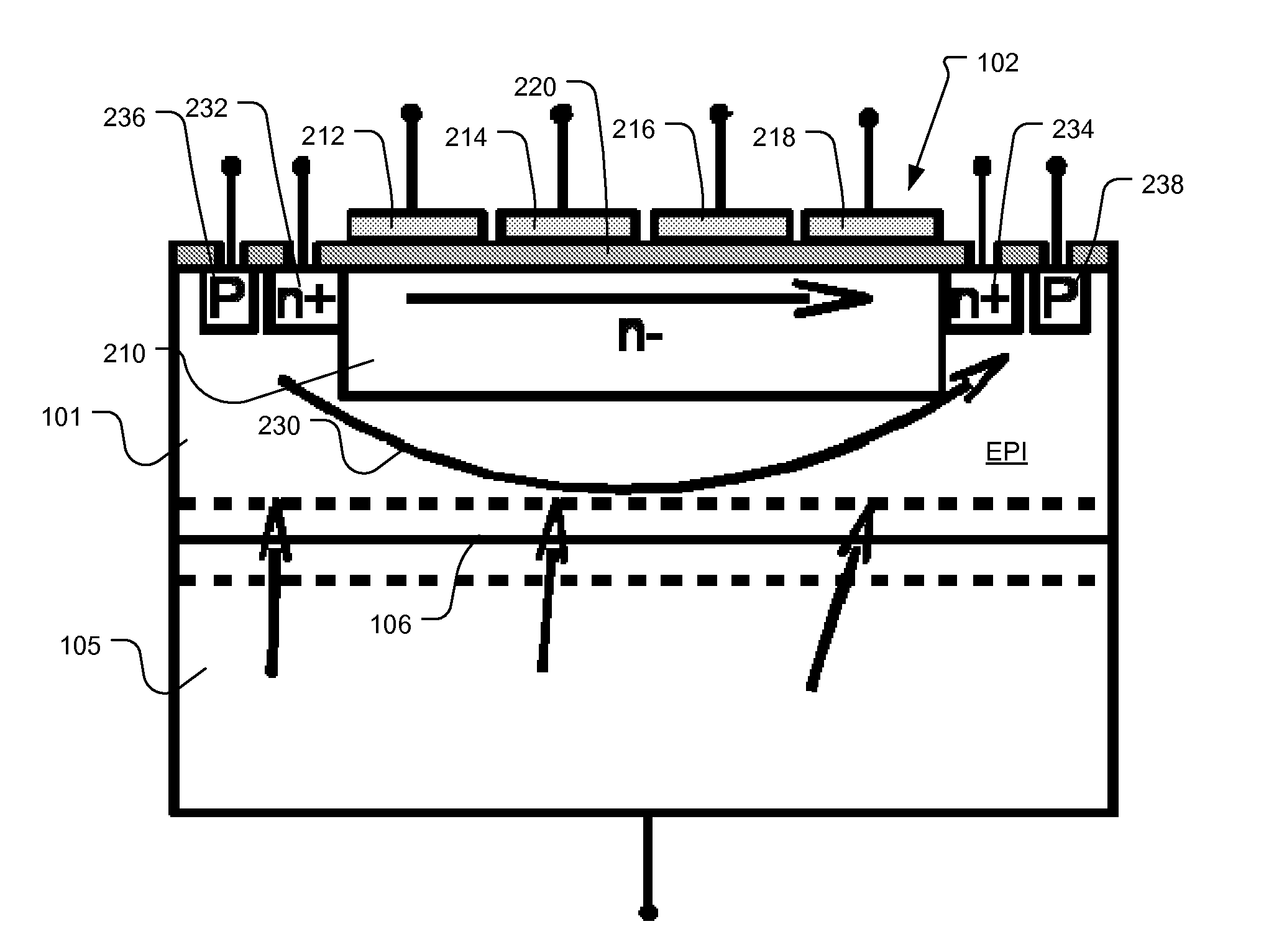 Demodulation Pixel Incorporating Majority Carrier Current, Buried Channel and High-Low Junction