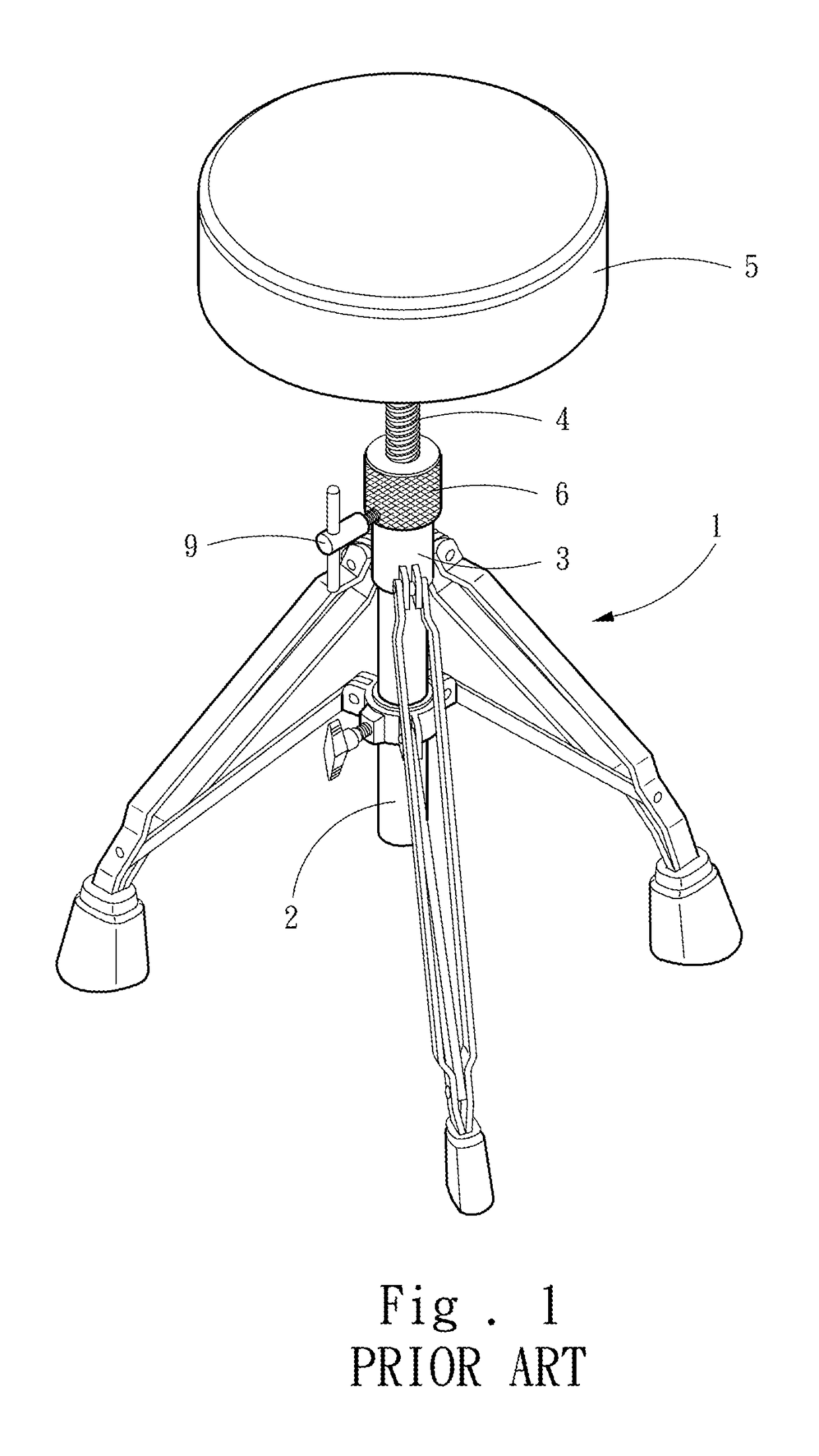 Rapid fixing structure for height adjusting rod of musical instrument chair