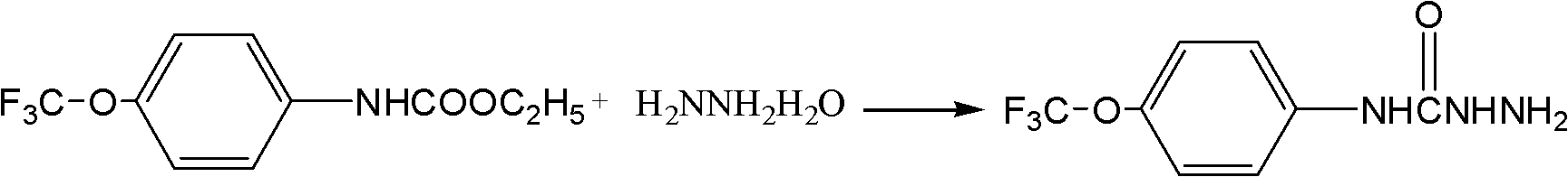 Synthetic method of (trifluoromethoxy) anisidine formylhydrazine