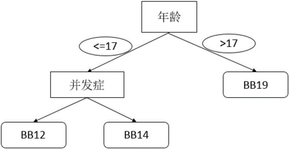 Method for grouping disease diagnosis on basis of decision tree algorithms