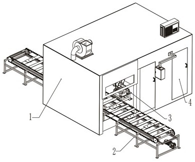 Assembling and spraying production line device