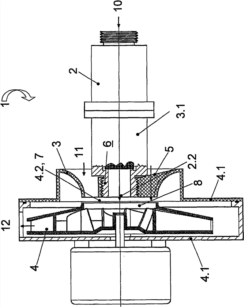 Combined ventilator/gas valve unit