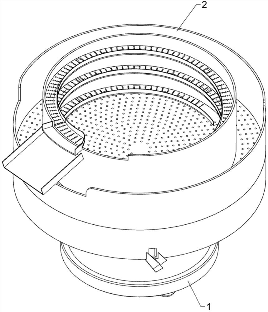 Egg white separation device based on vibrating disk