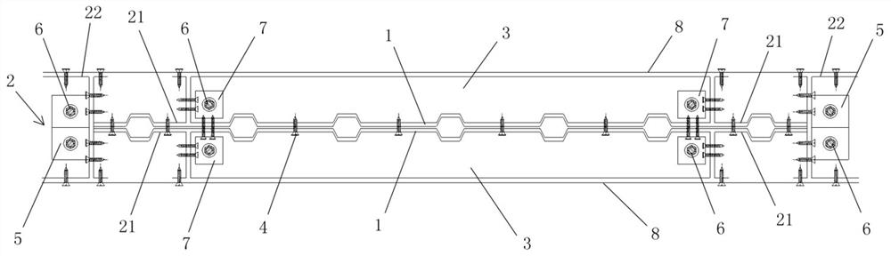 A cold-formed steel embedded double corrugated steel plate shear wall