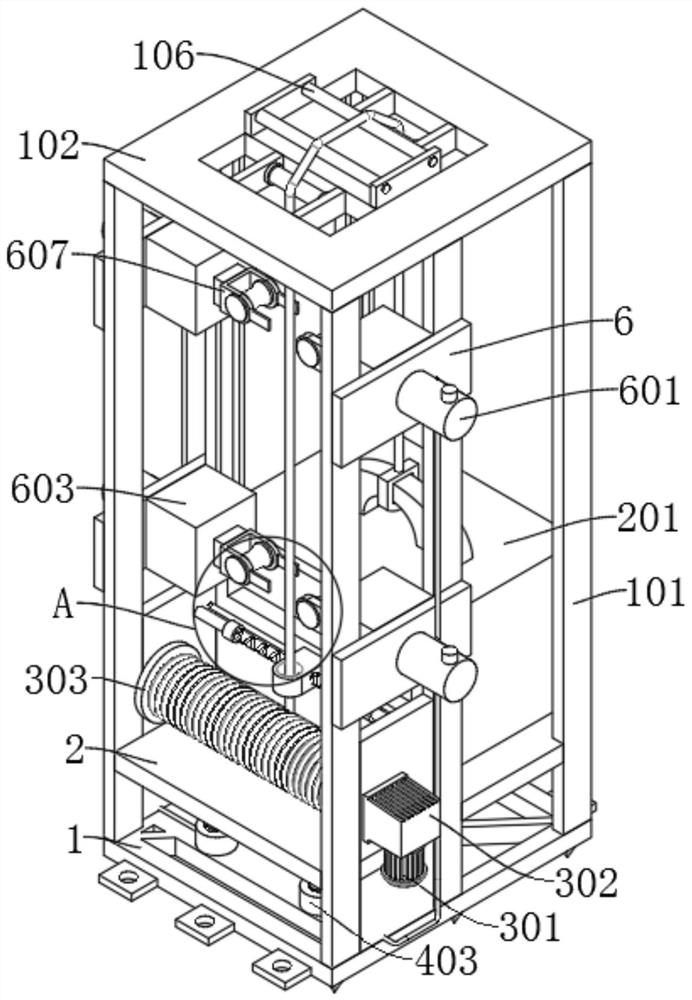 An engineering construction elevator cable deflection prevention device and its application method