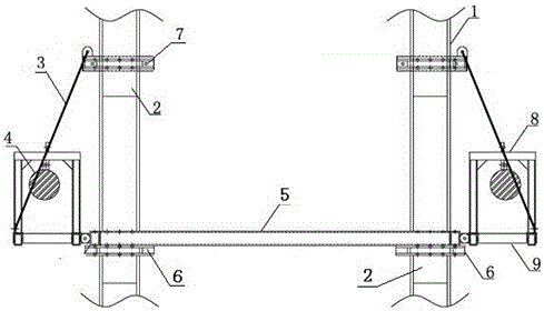 An auxiliary tower crane disassembly device and manufacturing method thereof