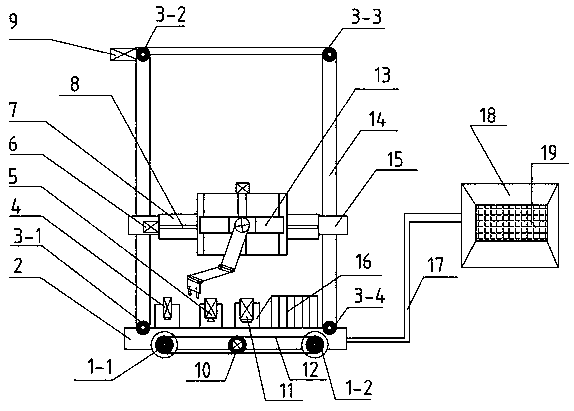 A method and device for automatically attaching wall mosaic patterns by using small tiles