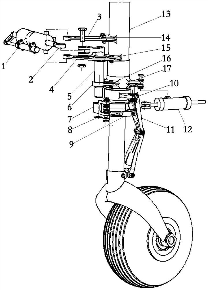 Connecting rod transmission type front wheel turning anti-swing mechanism