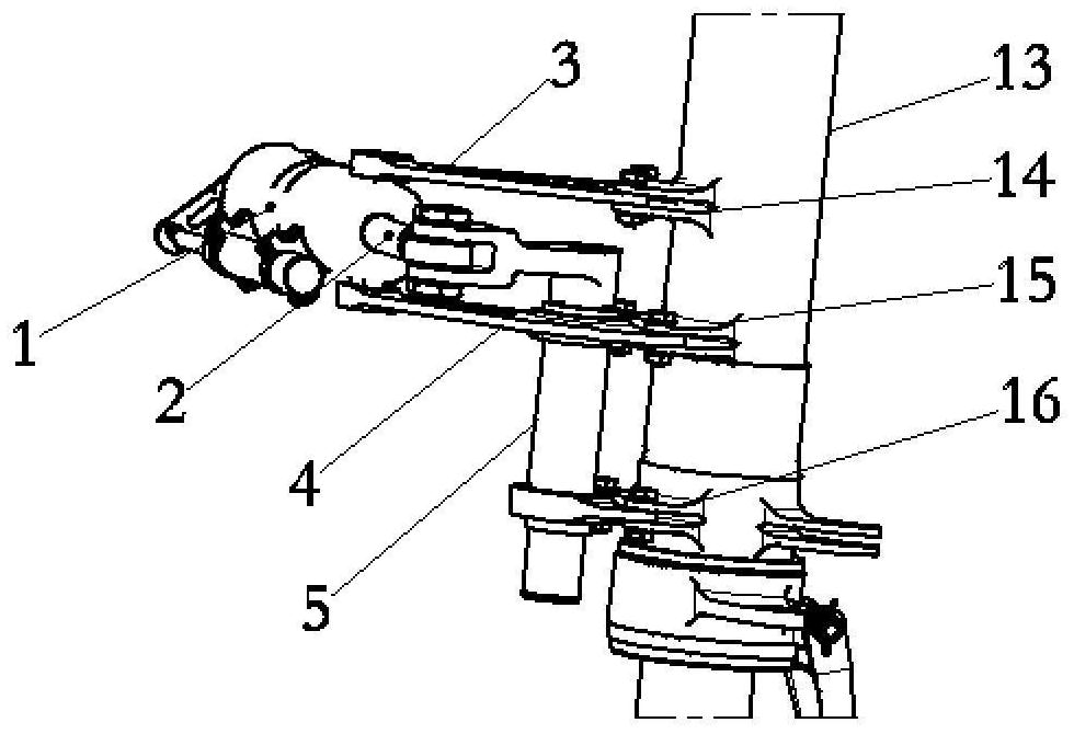 Connecting rod transmission type front wheel turning anti-swing mechanism