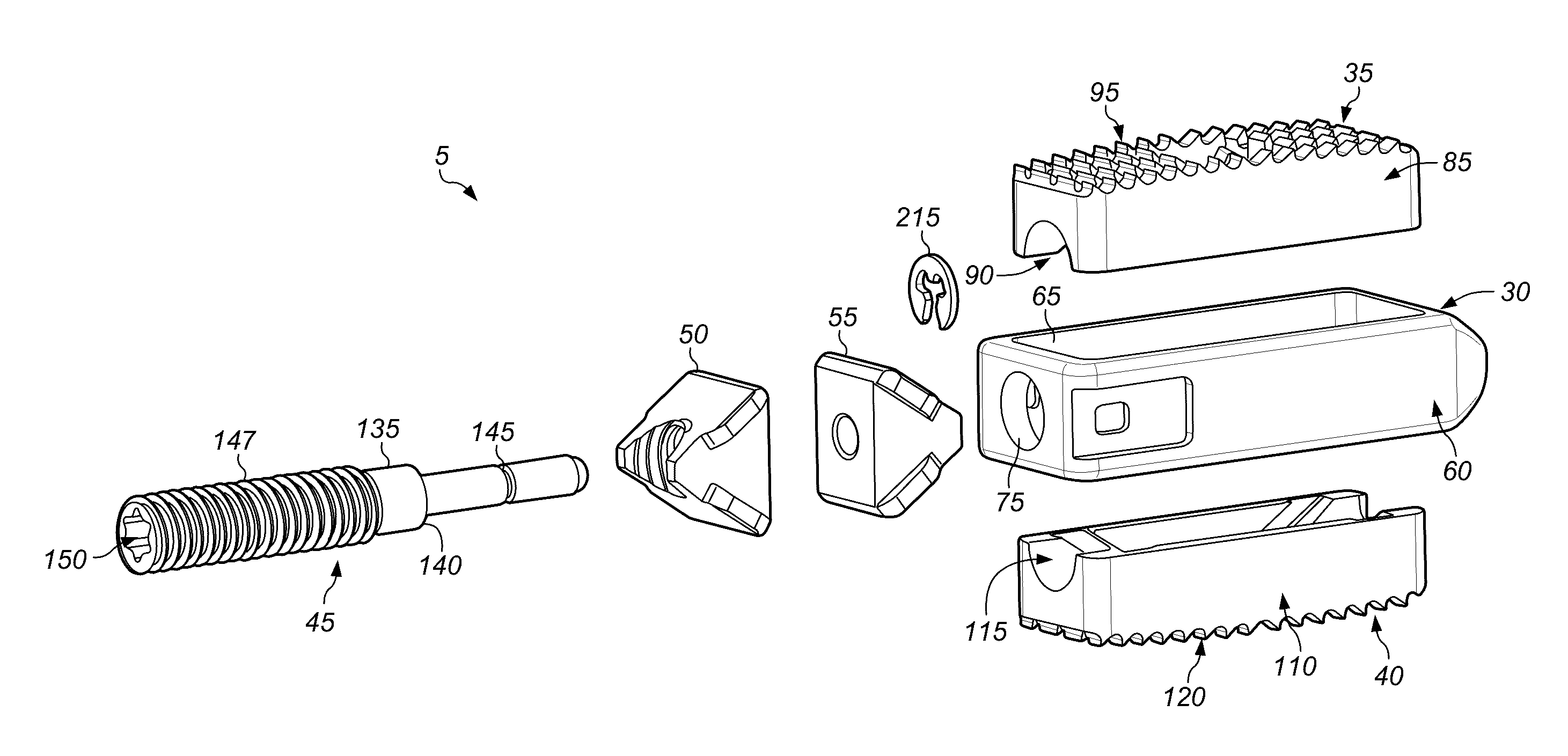 Expandable fusion device for positioning between adjacent vertebral bodies