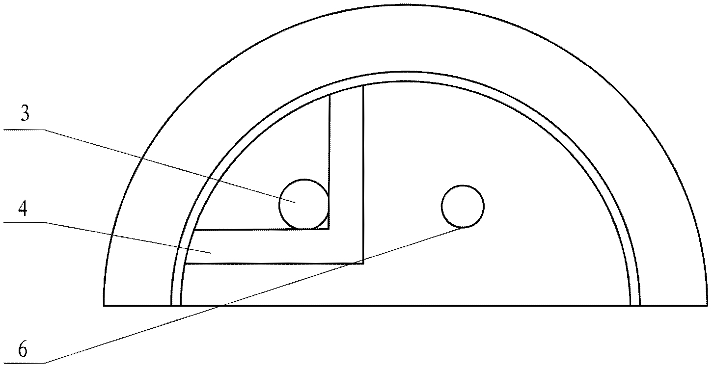 Ladle bottom structure of continuous casting ladle