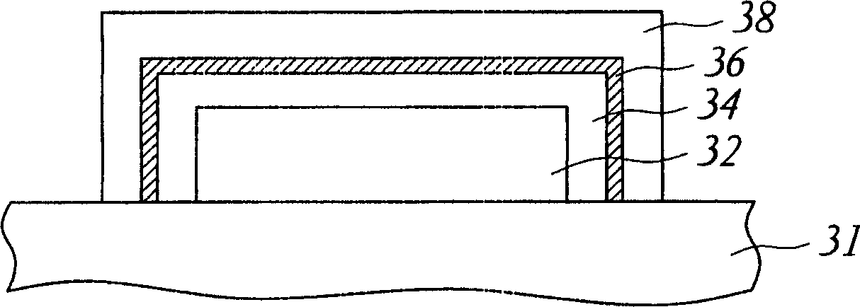 Structure for packaging organic electroluminescence element