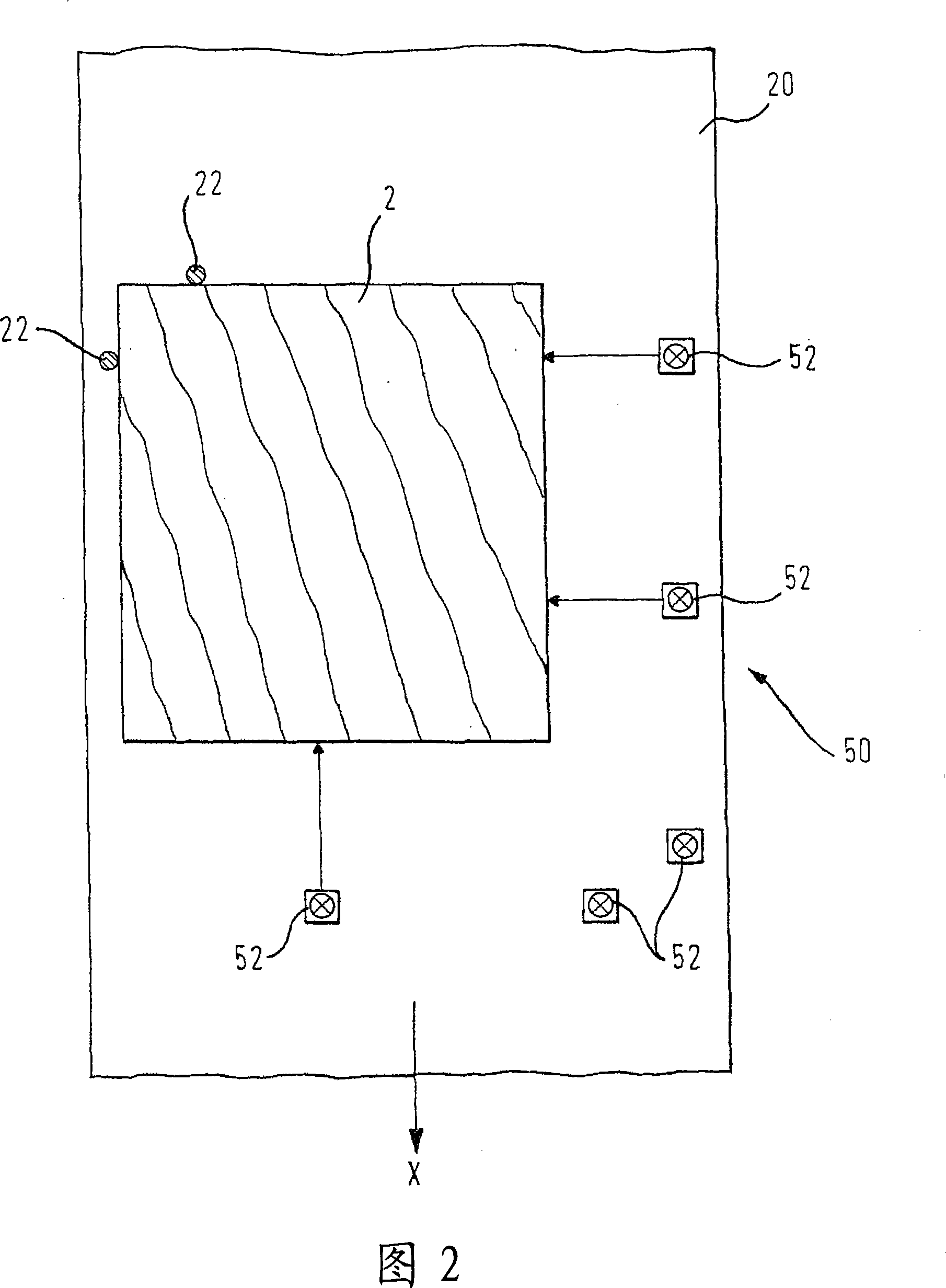 Device for patterning workpieces