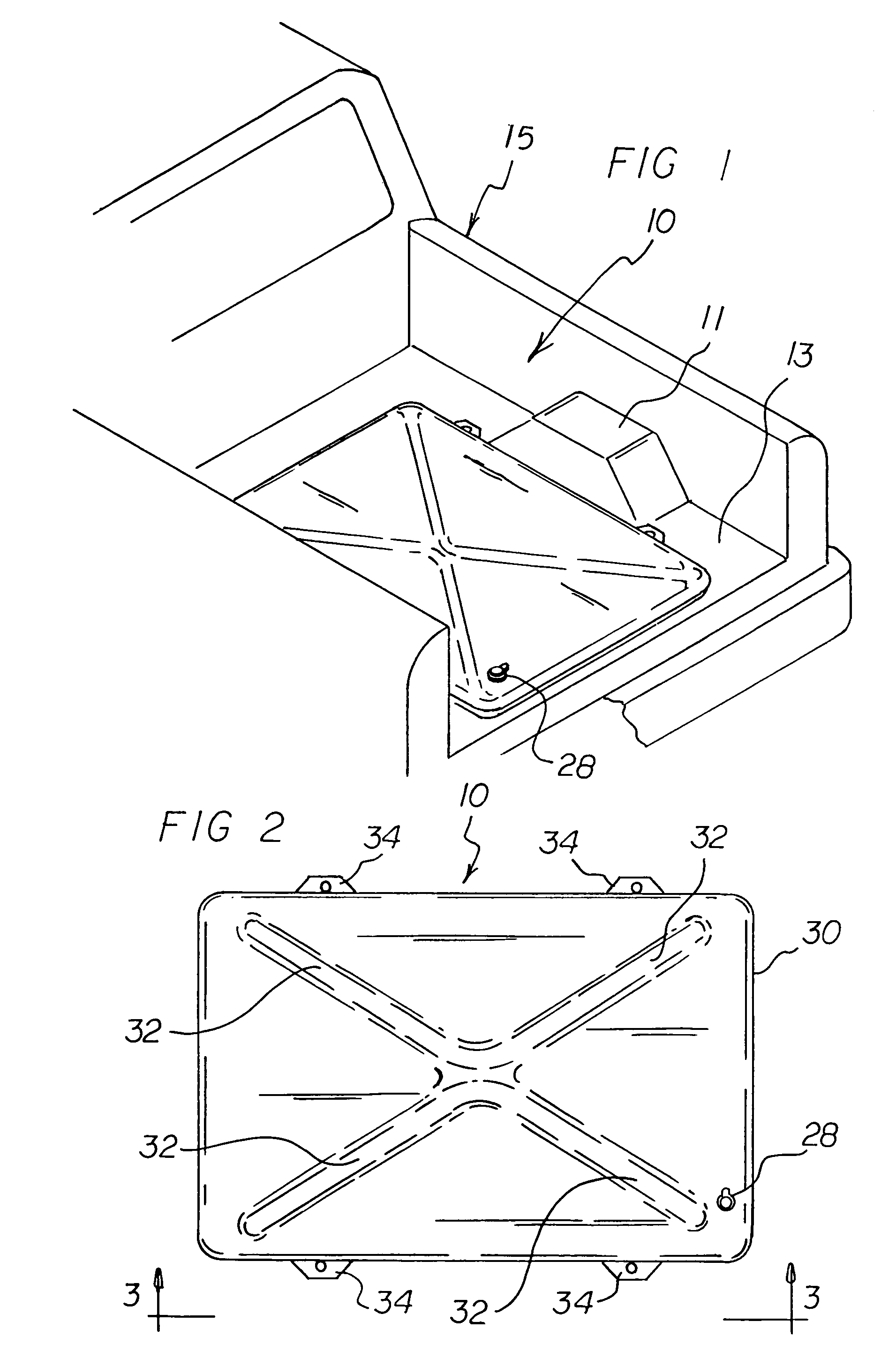 Vehicle bed liner apparatus containing a compartmented ballast chamber