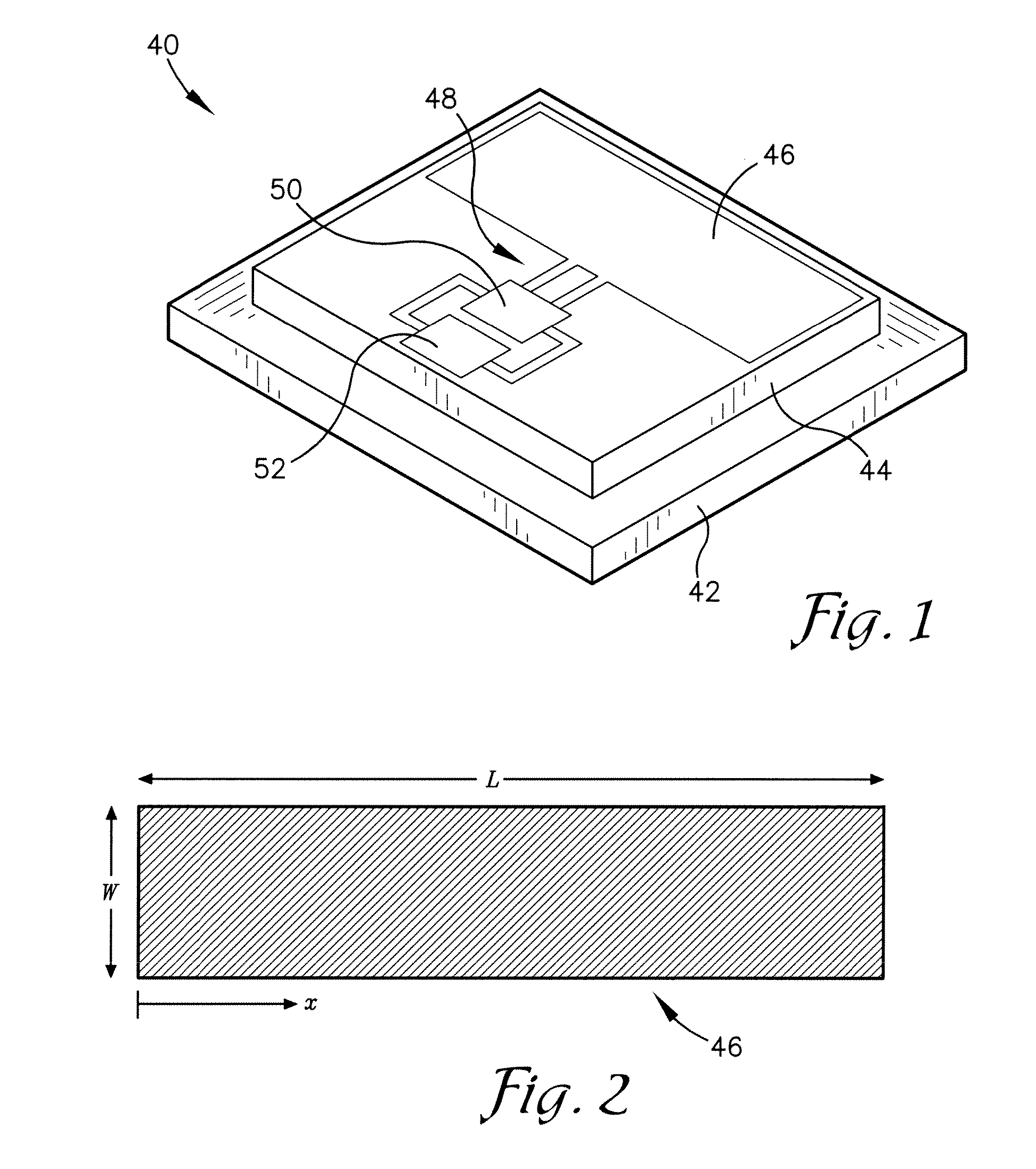 Microstrip antenna for RFID device