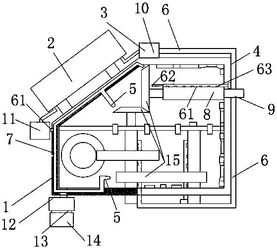 Direct cooling type gearbox for speed reducer