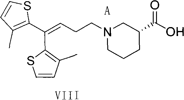 Method for preparing tiagabine and precursor compound of tiagabine
