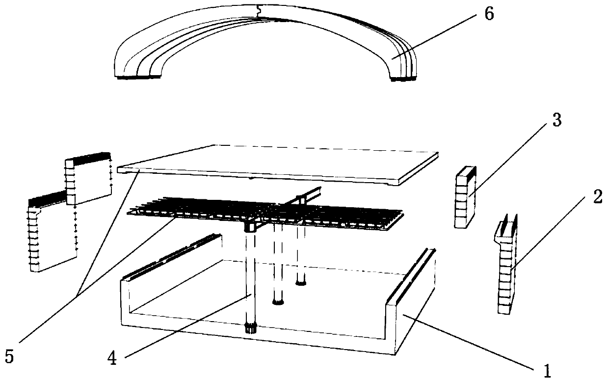 Assembled steel-concrete composite structure metro station and assembling method
