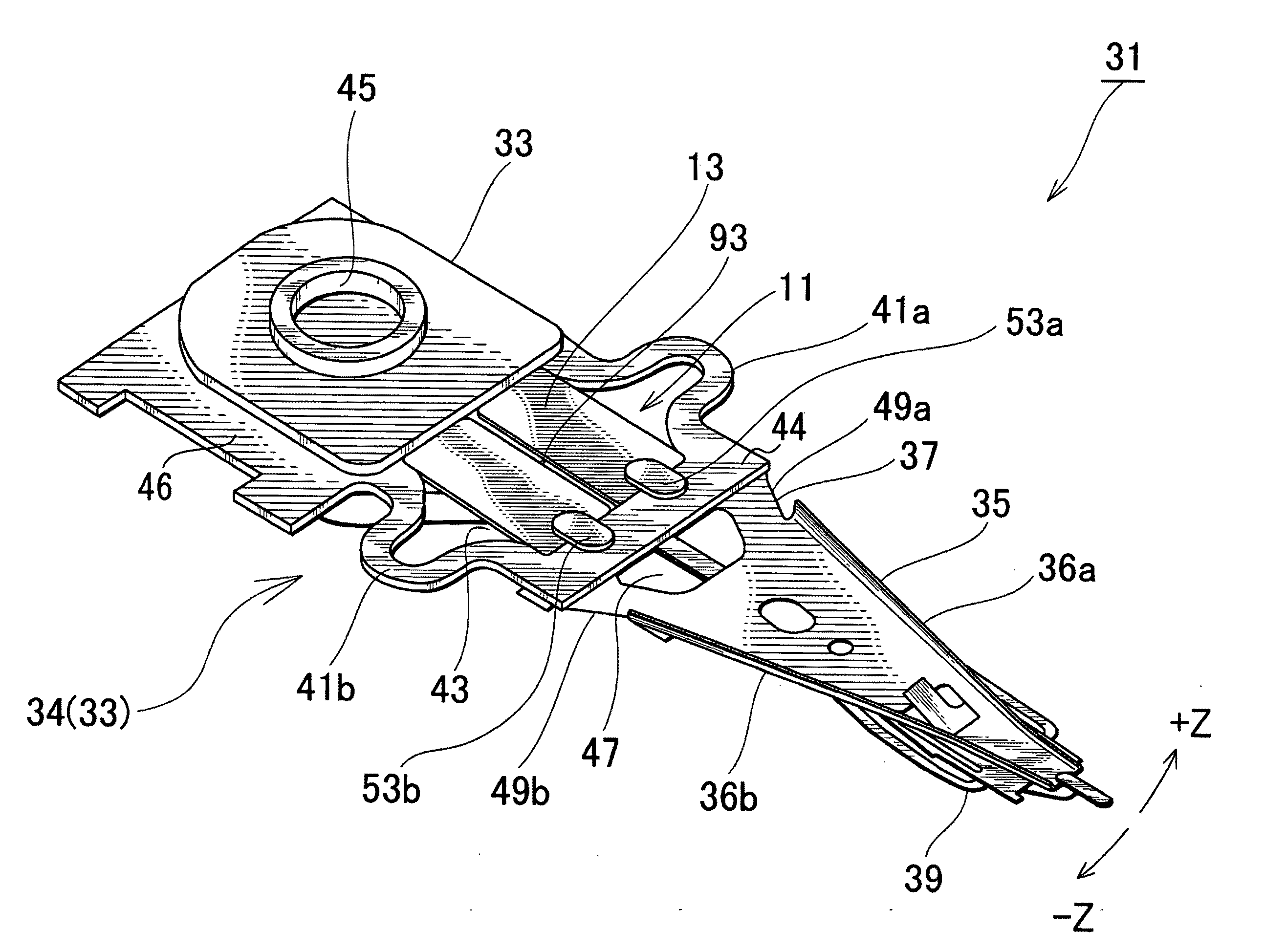 Electrical connecting structure and electrical connecting method for piezoelectric element, piezoelectric actuator, and head suspension