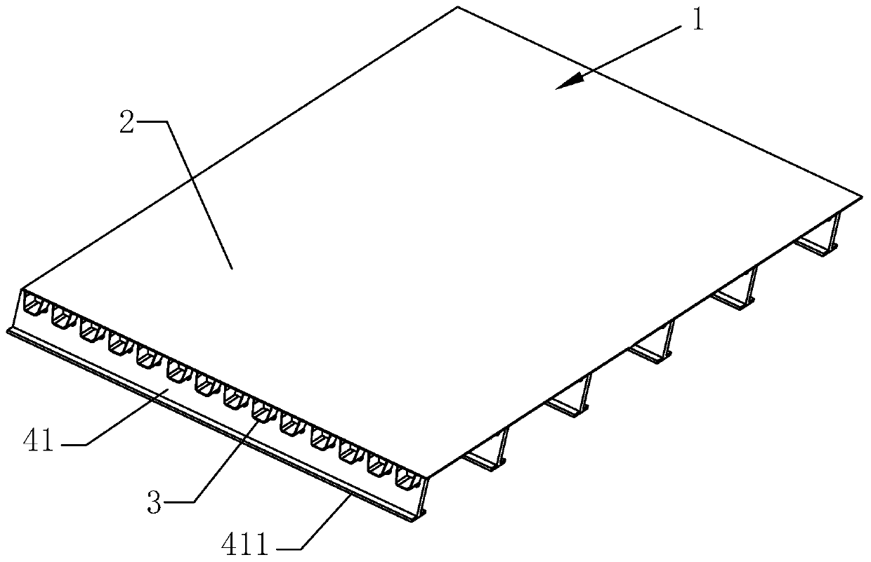 Anti-fatigue orthotropic plate structure and producing process