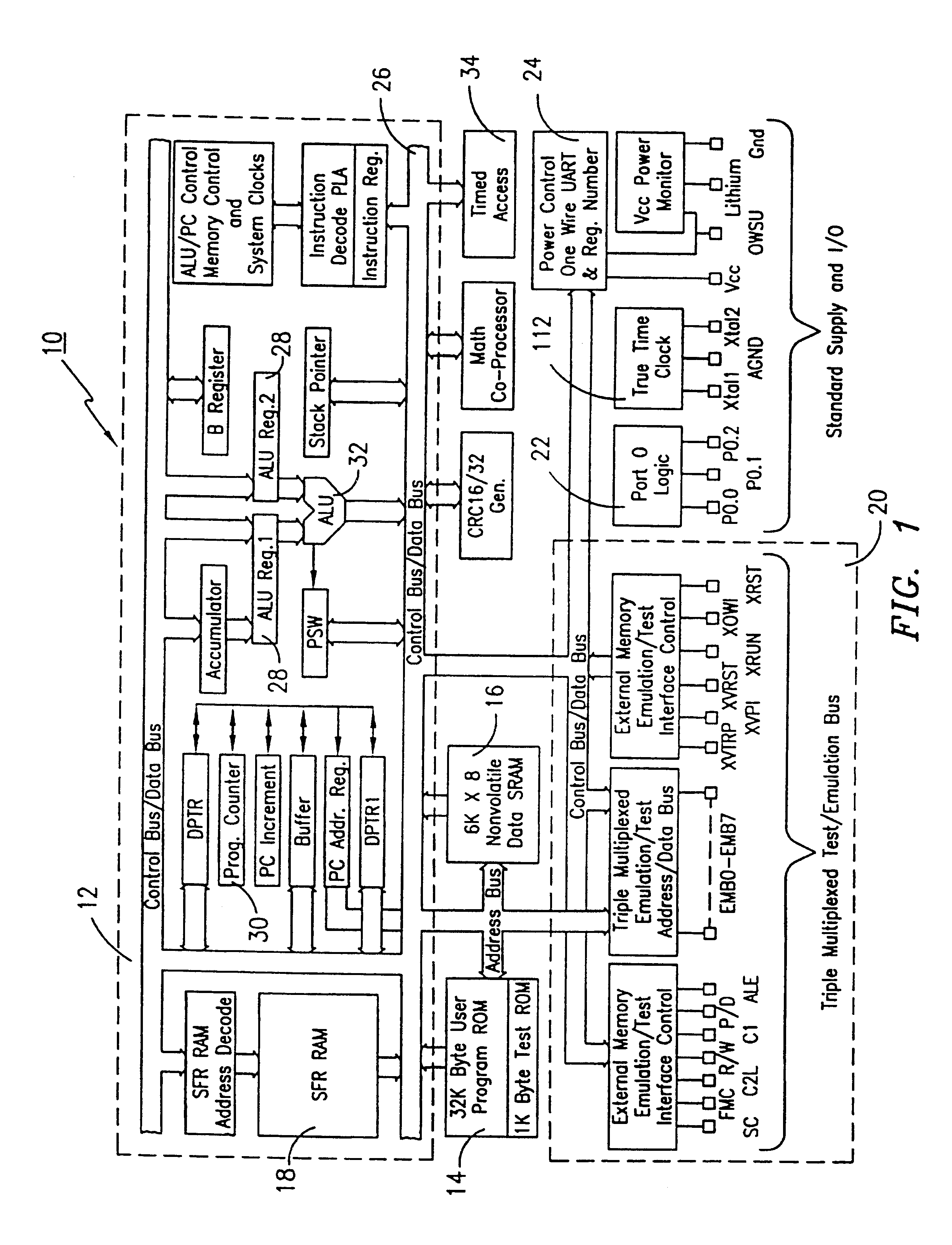 Parasitically powered microprocessor capable of transmitting data over a single data line and ground
