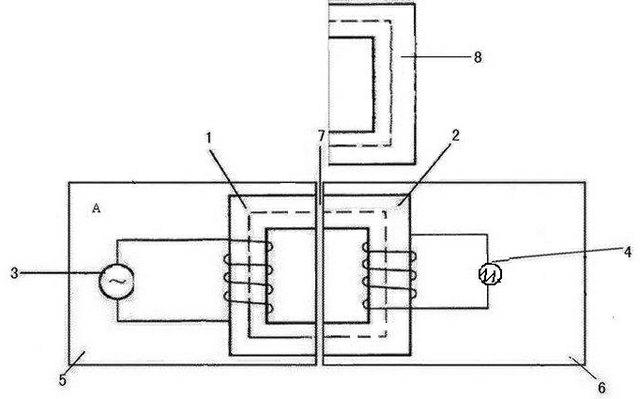 Non-conductor contact power transmission notebook computer using redundant magnetic core protection