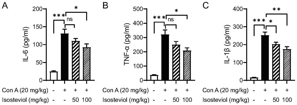 Application of isosteviol in preparation of medicine for treating autoimmune hepatitis