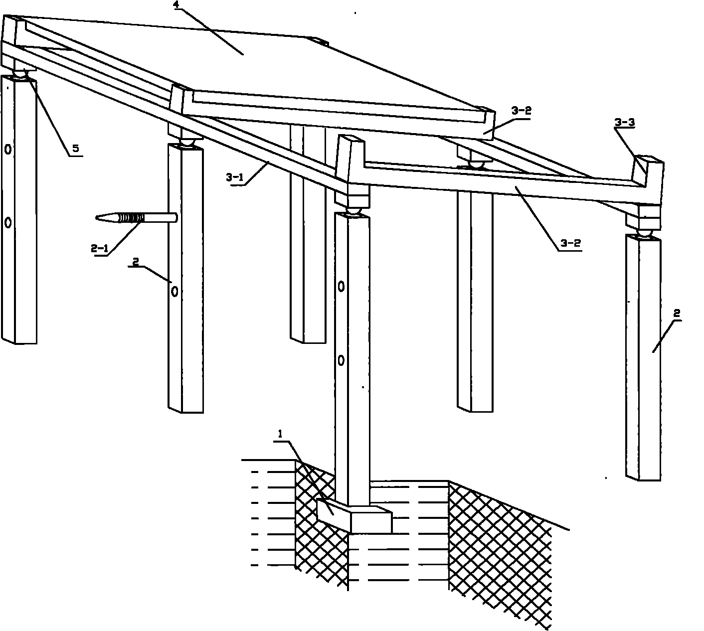 Combined rock fall shed tunnel and installation method thereof