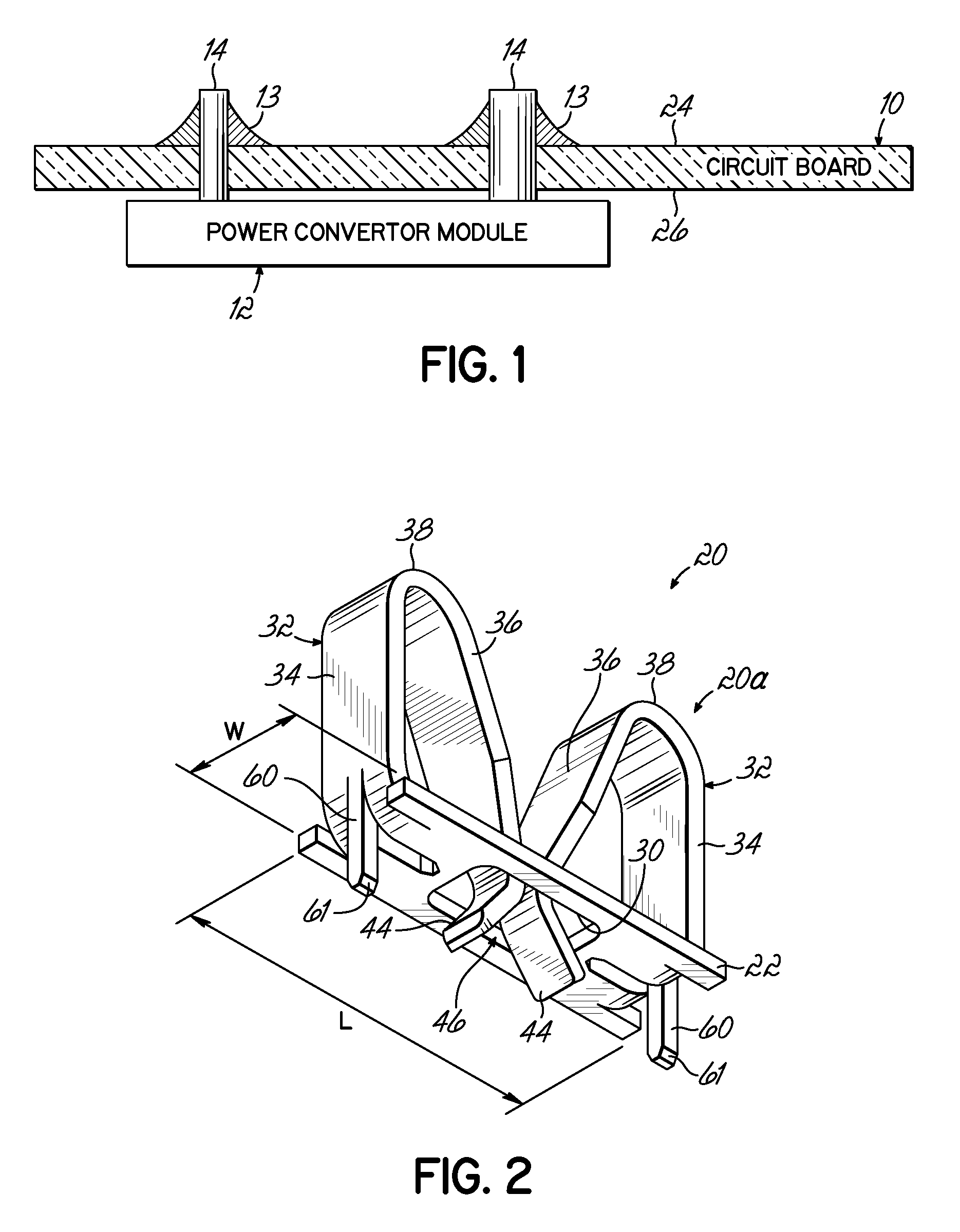 Bottom entry interconnection element for connecting components to a circuit board