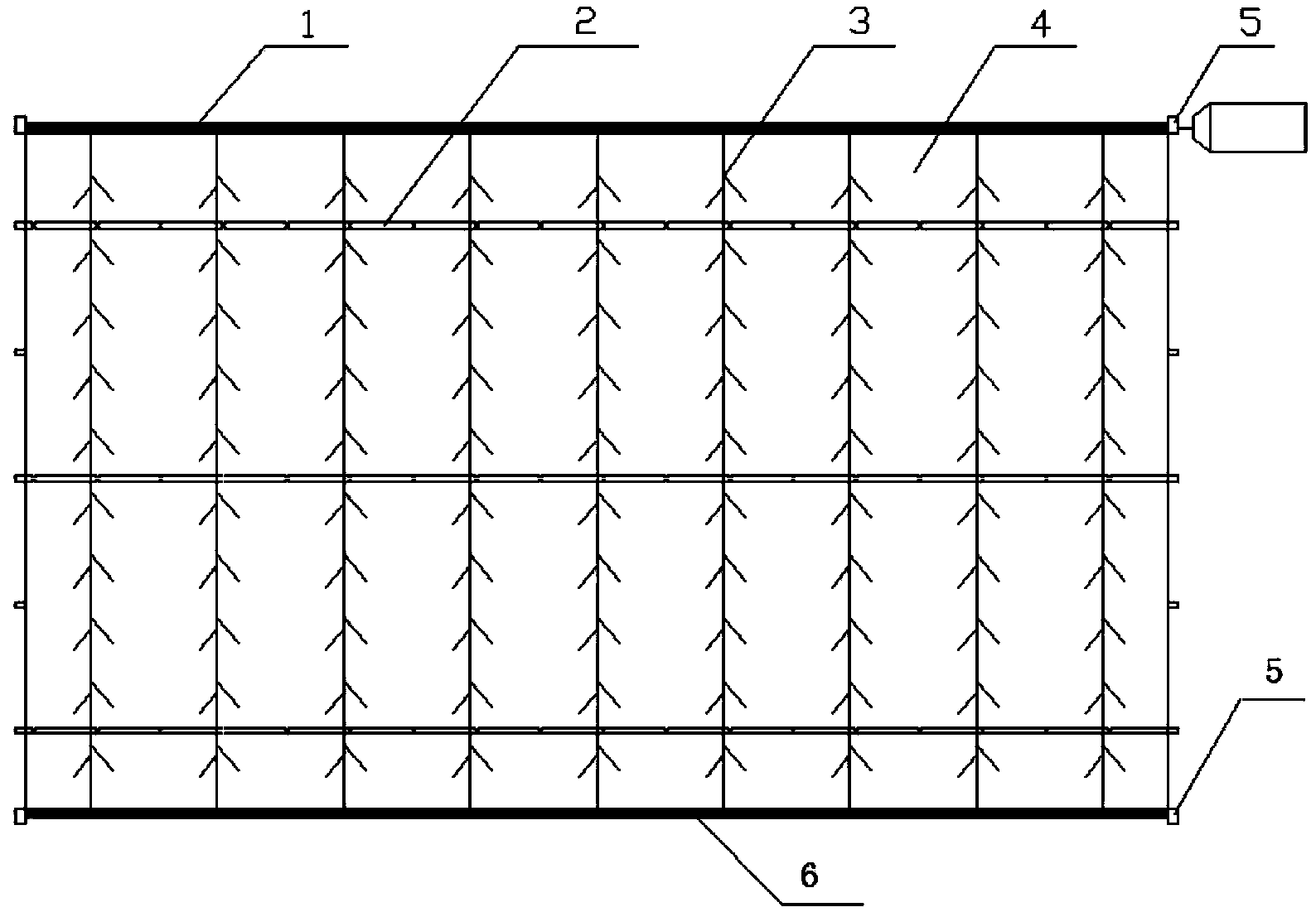 External water-distribution movable flexible dust collecting electrode device