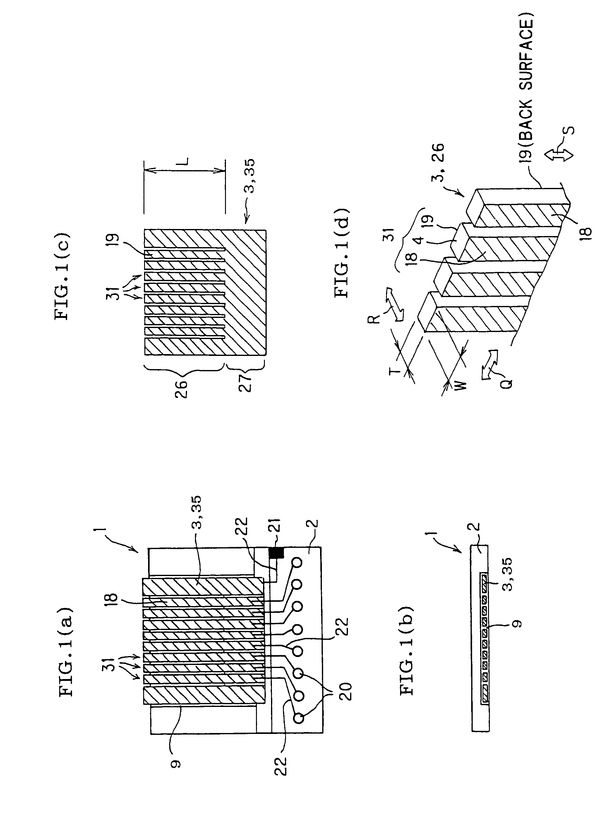 Piezoelectric actuator array and manufacturing method
