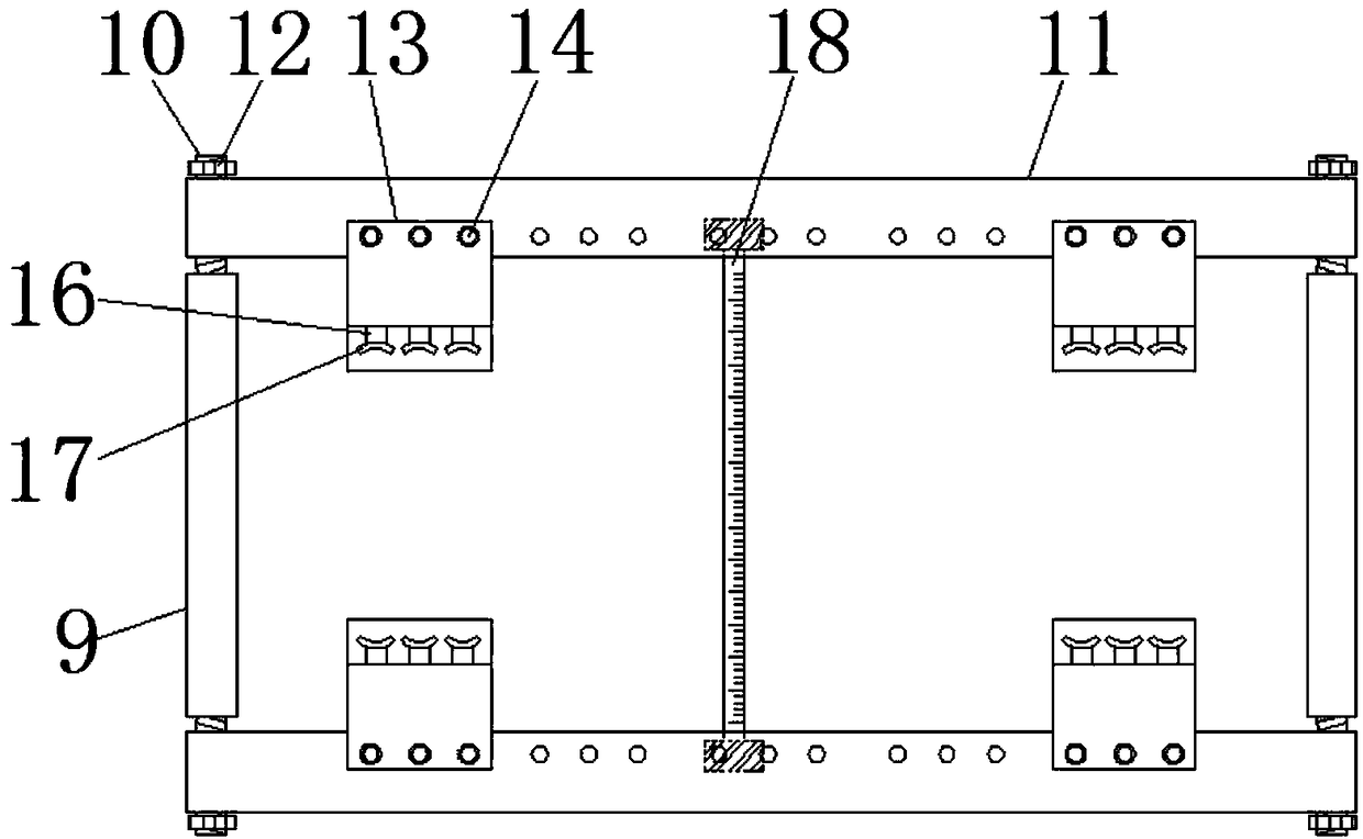 Fixed clamping mechanism for automotive parts for display devices