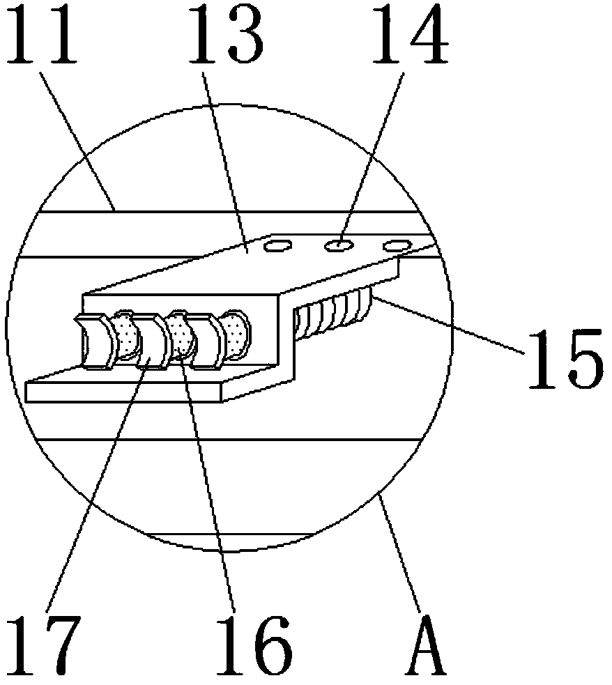 Fixed clamping mechanism for automotive parts for display devices