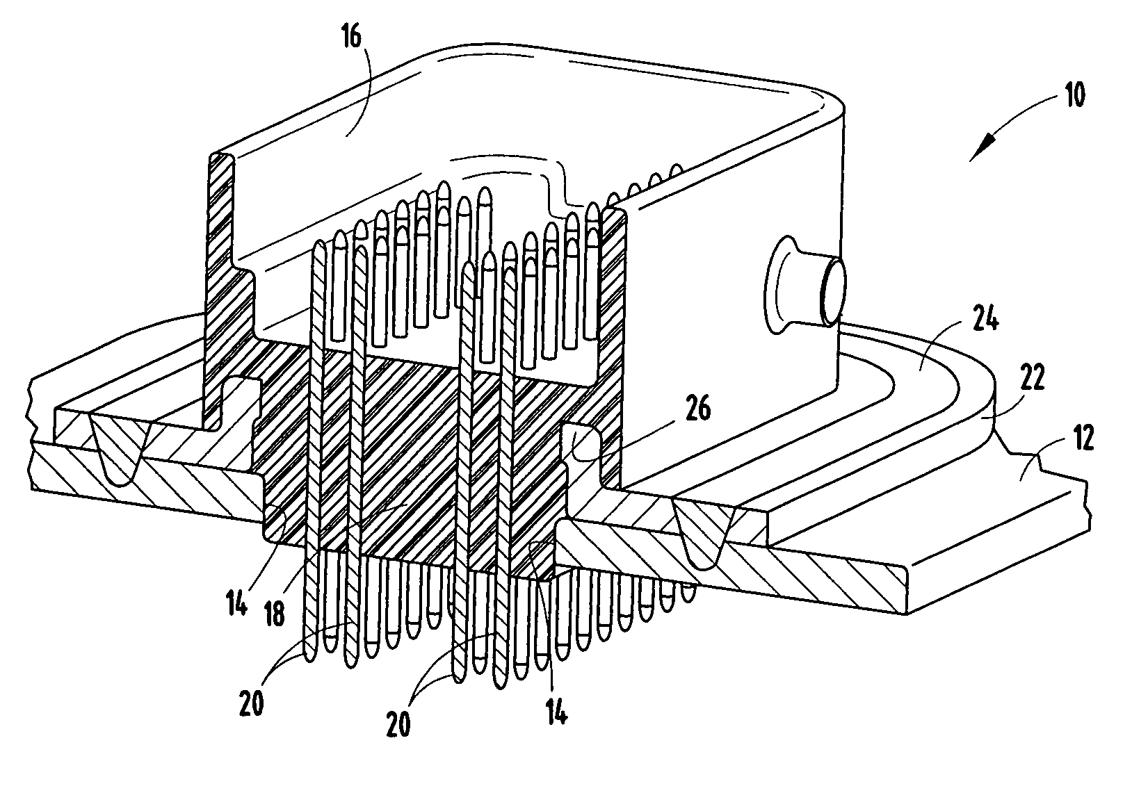 Electronic connector and method of attachment