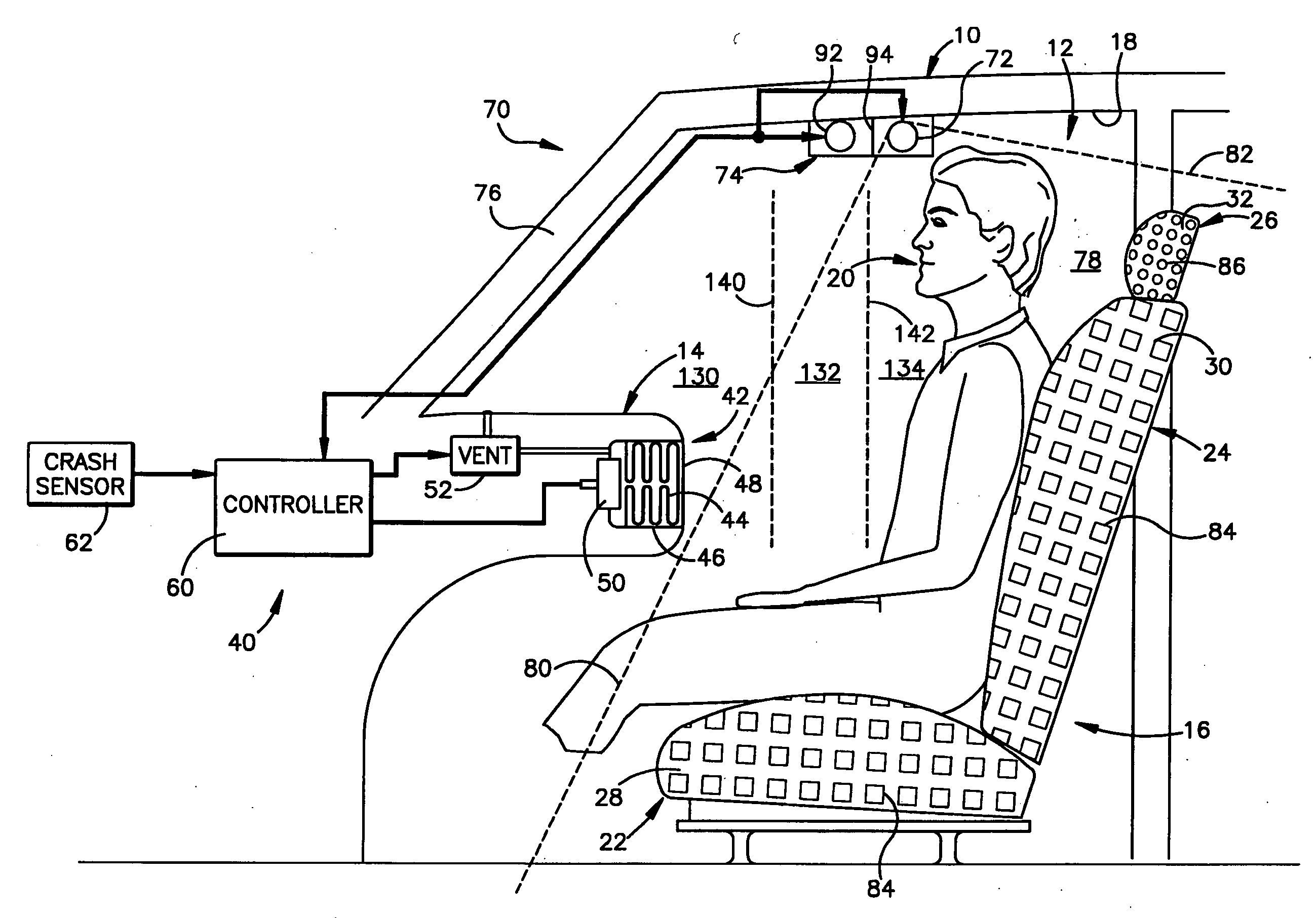 Apparatus and method for controlling an occupant protection system in response to determined passenger compartment occupancy information