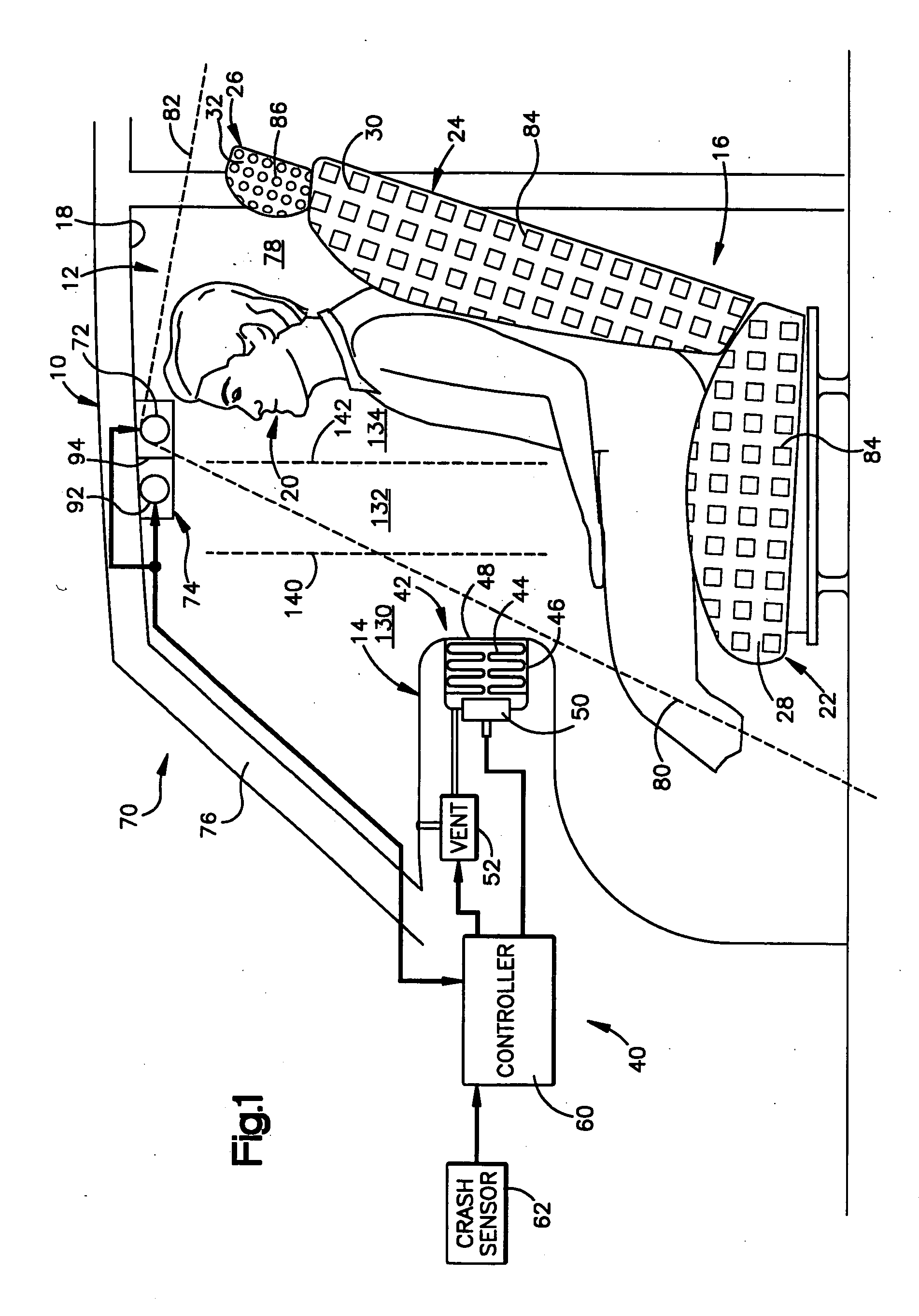 Apparatus and method for controlling an occupant protection system in response to determined passenger compartment occupancy information