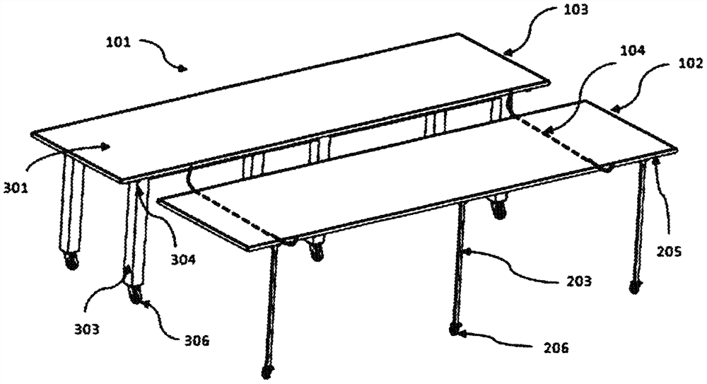 Lap joint type extensible multifunctional table