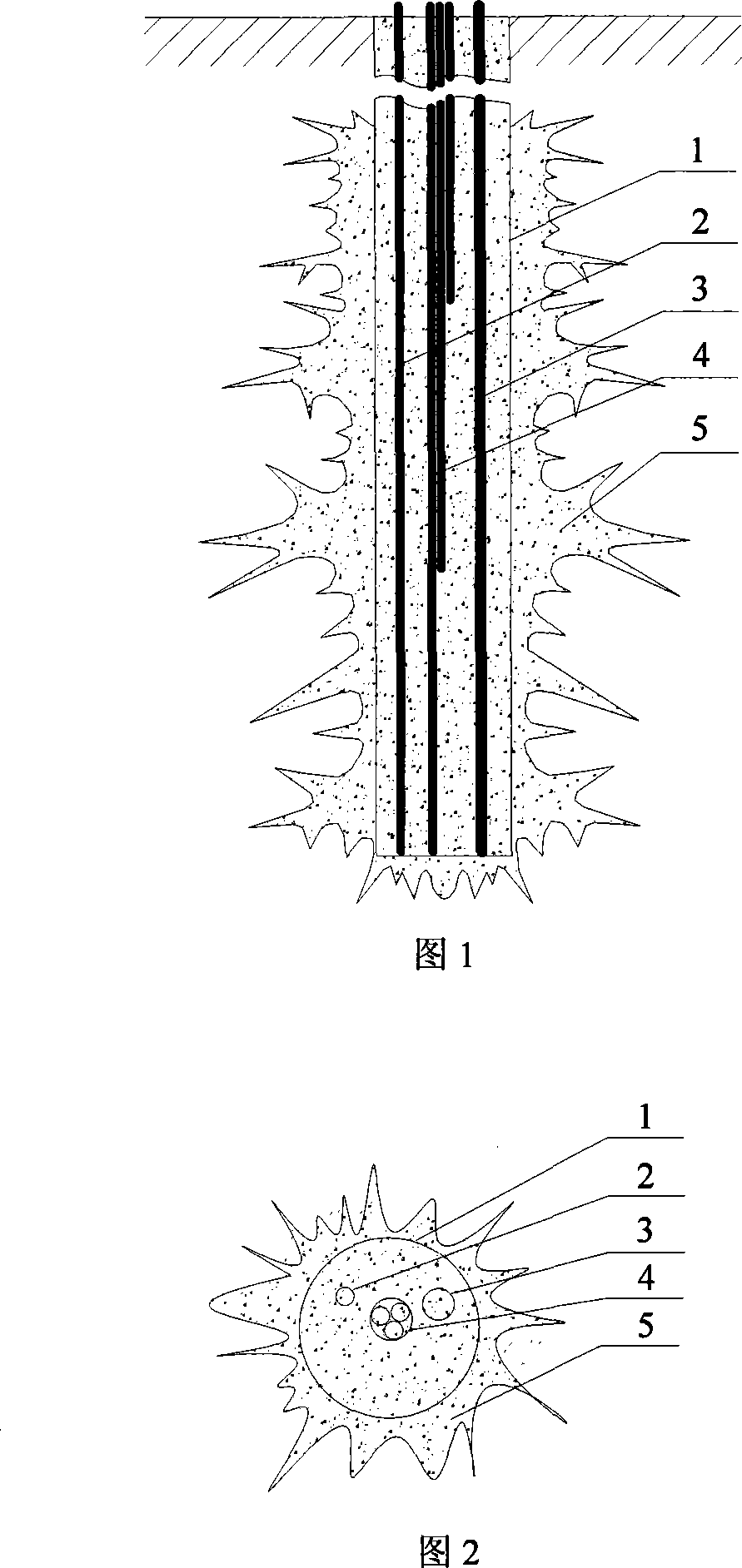 Single-hole composite anchoring pile