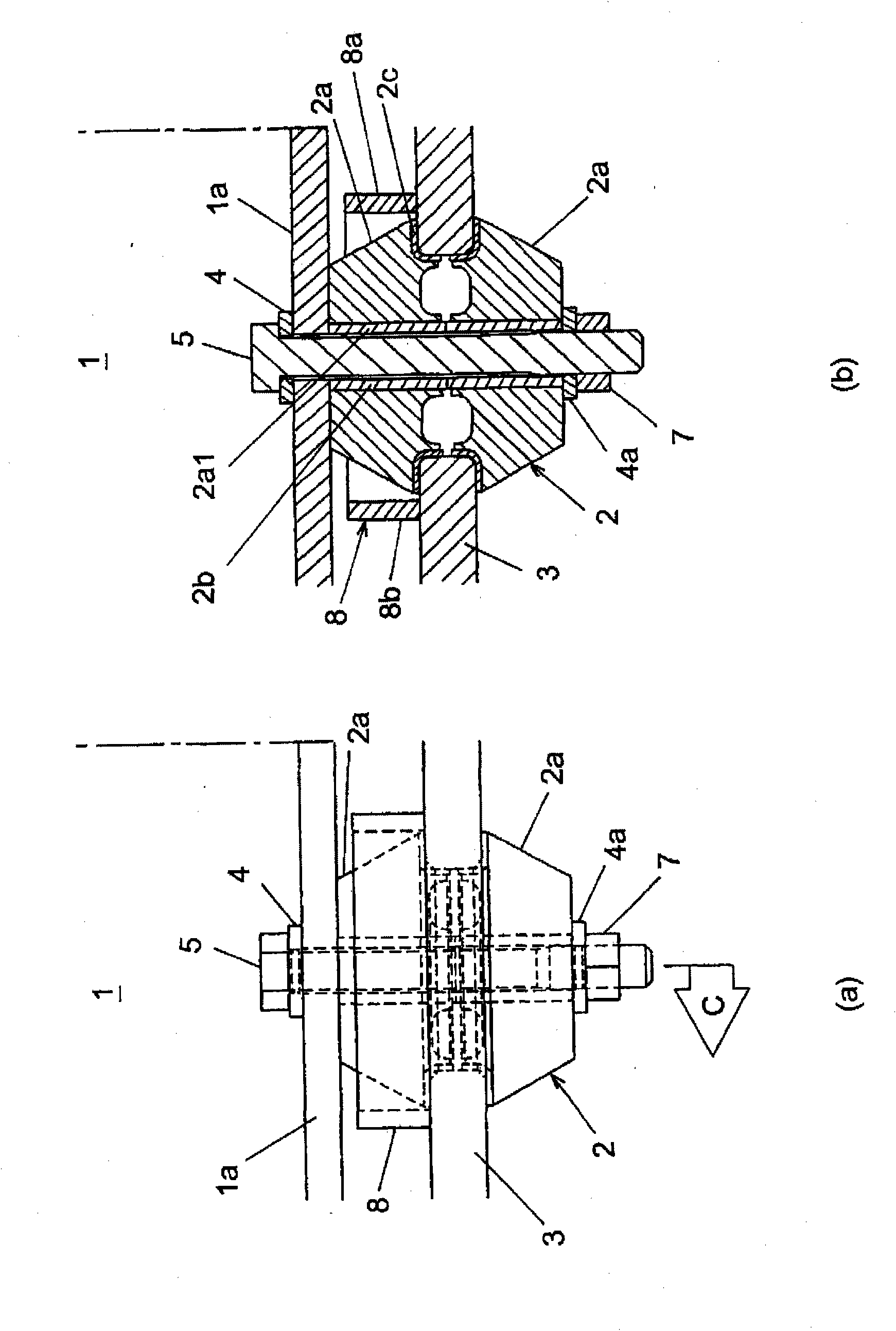 Vibration-damping support device