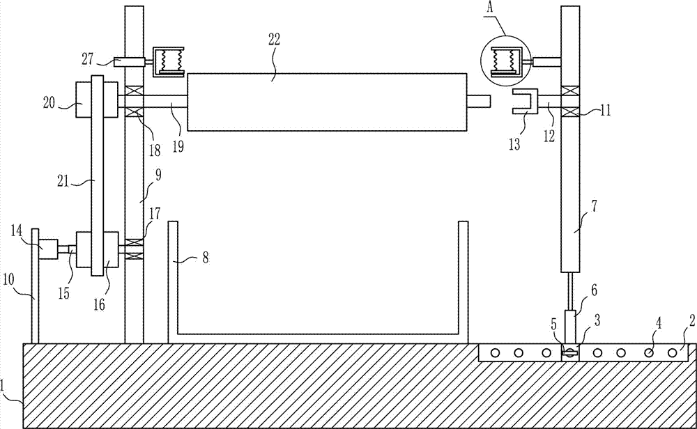 Cloth rolling device for textile production
