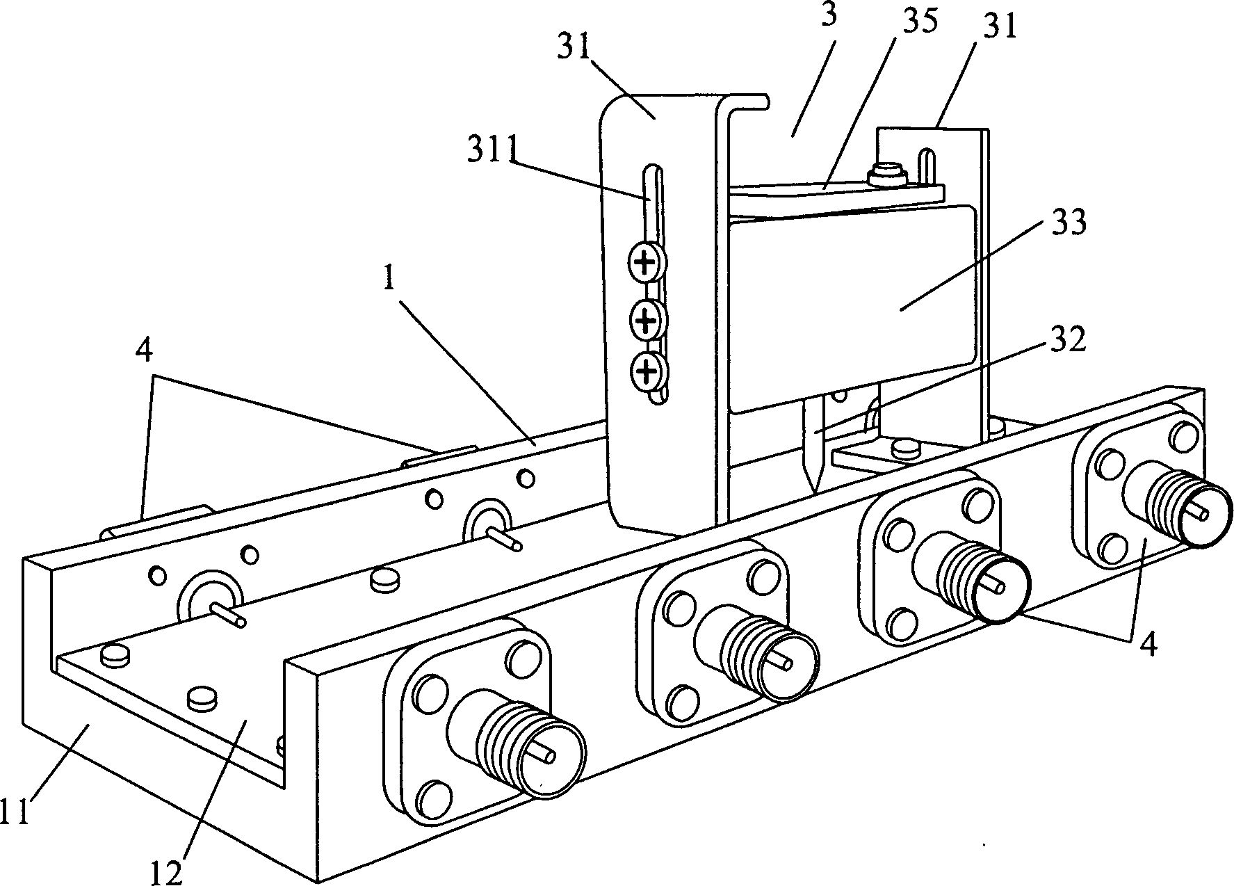 Microwave ceramic element detection clamp and device, and detection method thereof