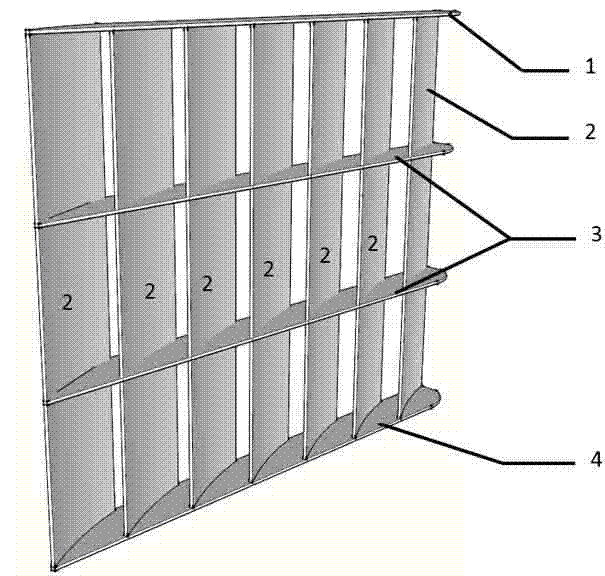 Upright hook-surface grid-type screen